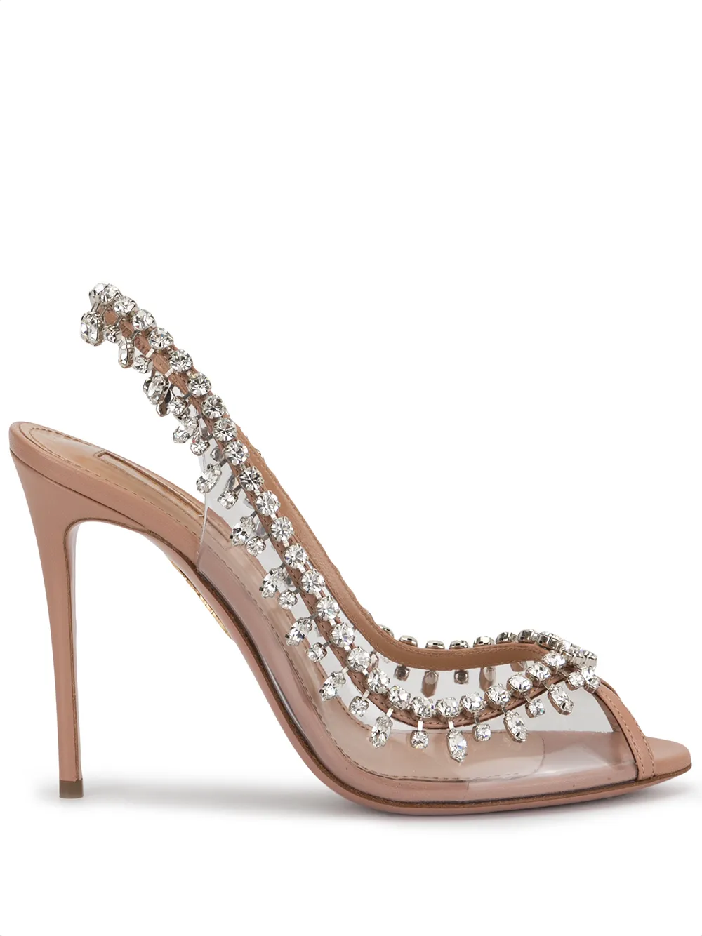 Aquazzura 110mm Temptation crystal-embellished Pumps card image